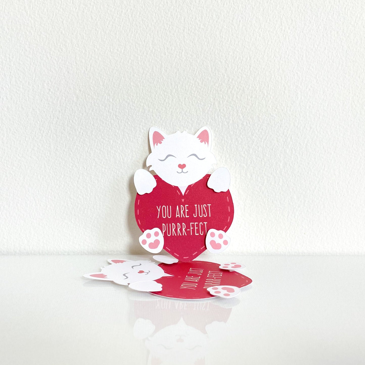 Mini Kitten Valentine's Card Set