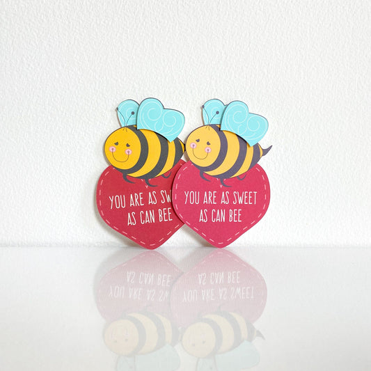 Mini Bee Valentine Card Set